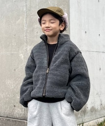 CIAOPANIC TYPY（チャオパニックティピー）の「【KIDS】【ジュニアサイズあり】ママとお揃い！ぬくかるマルチウェイボアスタンドジャケット（ジャケット/アウター）」