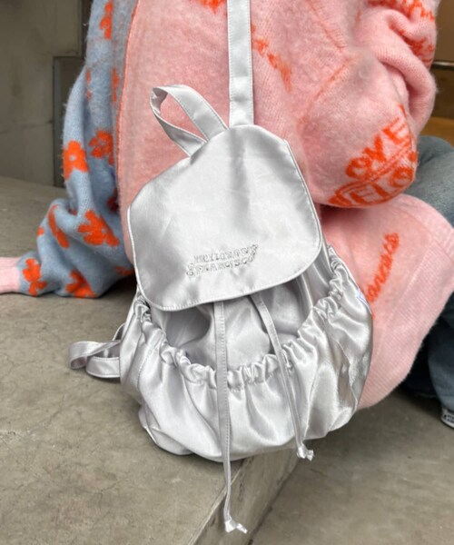 CIAOPANIC TYPY（チャオパニックティピー）の「★【HELLO.SANFRANCISCO/ハローサンフランシスコ】ロゴ刺繍サテンリュックサック（バックパック/リュック・レディース・ピンク/シルバー/ブルー・ONE）」の3枚目の写真