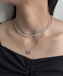 Lattice（Lattice）の「パールリボンネックレスセット(3P)（ネックレス）」