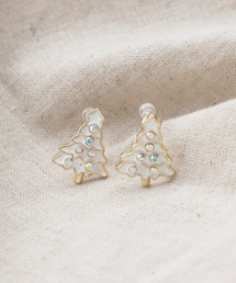 3coins（3coins）の「ホワイトツリー樹脂イヤリング／KIDS（イヤリング）」