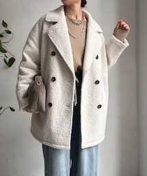 DouDou（ドゥドゥ）の「【WEB限定】ボアダウンダブルテーラードコート（ジャケット/アウター）」