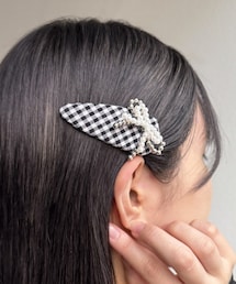 Lattice（Lattice）の「ギンガムチェックパッチンピンセット(3P)（ヘアアクセサリー）」