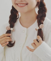 Lattice（Lattice）の「ベロアバラクリップセット(2P)（バレッタ/ヘアクリップ）」