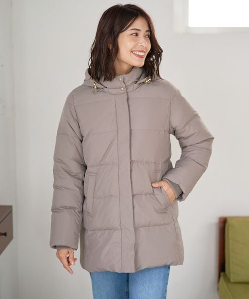 FOUND GOOD（ファウンドグッド）の「2WAYフードダウンジャケット/31005165（ジャケット/アウター・ナチュラル(08)/ブラック(09)/ブラウン(53)・S/M/L）」の3枚目の写真