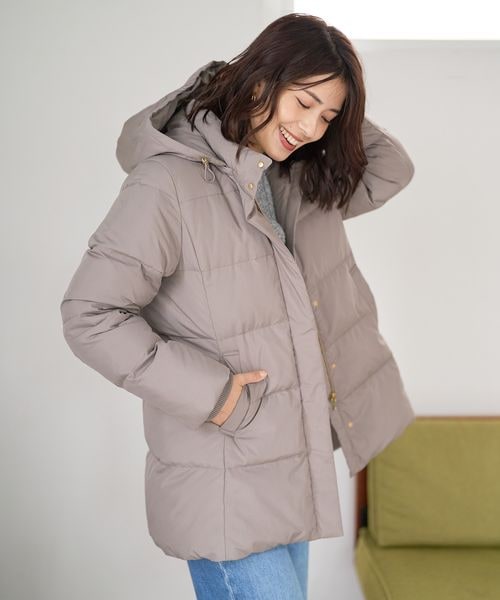 FOUND GOOD（ファウンドグッド）の「2WAYフードダウンジャケット/31005165（ジャケット/アウター・ナチュラル(08)/ブラック(09)/ブラウン(53)・S/M/L）」の14枚目の写真