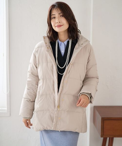 FOUND GOOD（ファウンドグッド）の「2WAYフードダウンジャケット/31005165（ジャケット/アウター・ナチュラル(08)/ブラック(09)/ブラウン(53)・S/M/L）」の6枚目の写真