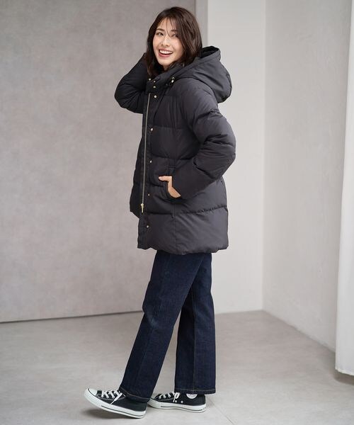 FOUND GOOD（ファウンドグッド）の「2WAYフードダウンジャケット/31005165（ジャケット/アウター・ナチュラル(08)/ブラック(09)/ブラウン(53)・S/M/L）」の9枚目の写真