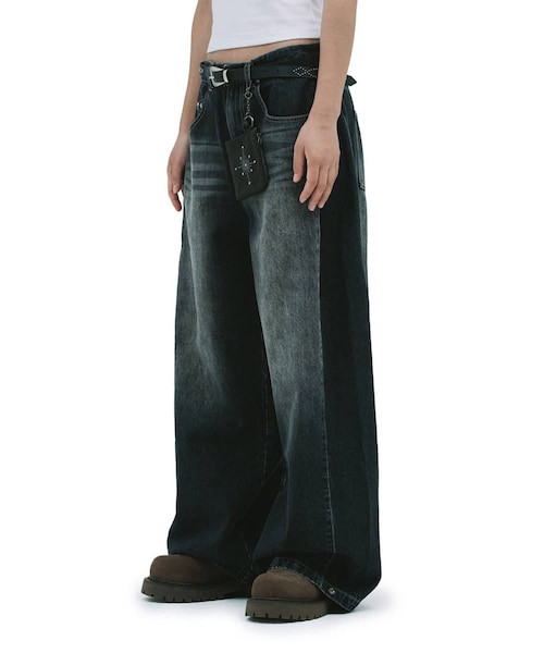 【DEFGARMENTS】CAT BLUSH WIDE PANTS