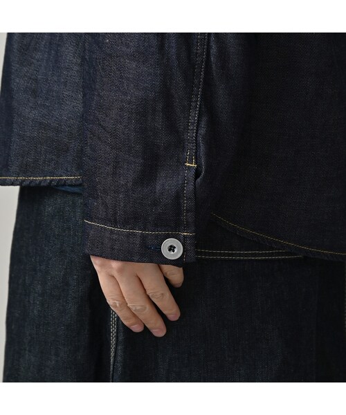 45R（フォーティファイブアール）の「45プチデニムの908ダッファーシャツ（濃）（その他・レディース・79-インディゴ 濃・02-S/04-L）」の16枚目の写真