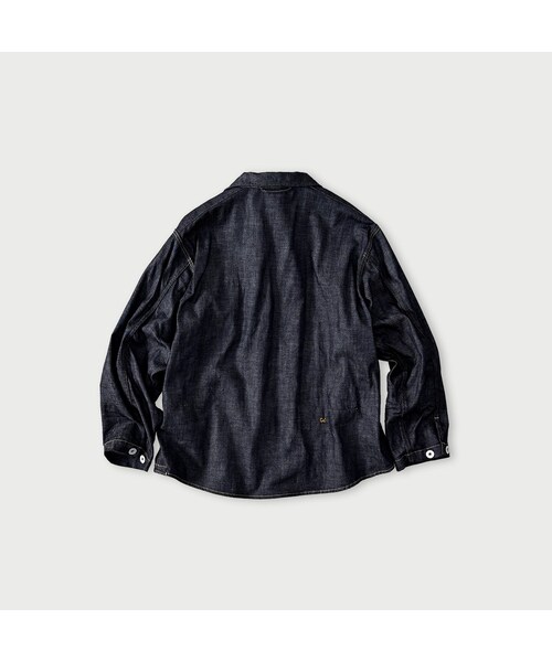 45R（フォーティファイブアール）の「45プチデニムの908ダッファーシャツ（濃）（その他・レディース・79-インディゴ 濃・02-S/04-L）」の2枚目の写真