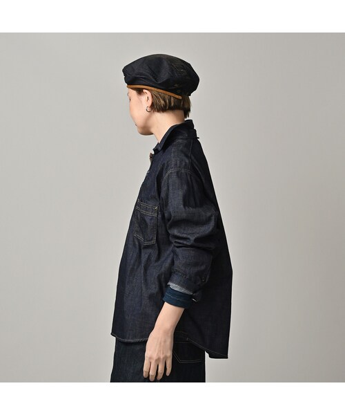 45R（フォーティファイブアール）の「45プチデニムの908ダッファーシャツ（濃）（その他・レディース・79-インディゴ 濃・02-S/04-L）」の6枚目の写真