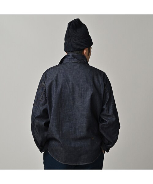 45R（フォーティファイブアール）の「45プチデニムの908ダッファーシャツ（濃）（その他・レディース・79-インディゴ 濃・02-S/04-L）」の11枚目の写真