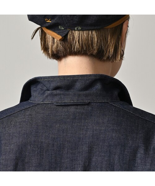 45R（フォーティファイブアール）の「45プチデニムの908ダッファーシャツ（濃）（その他・レディース・79-インディゴ 濃・02-S/04-L）」の14枚目の写真