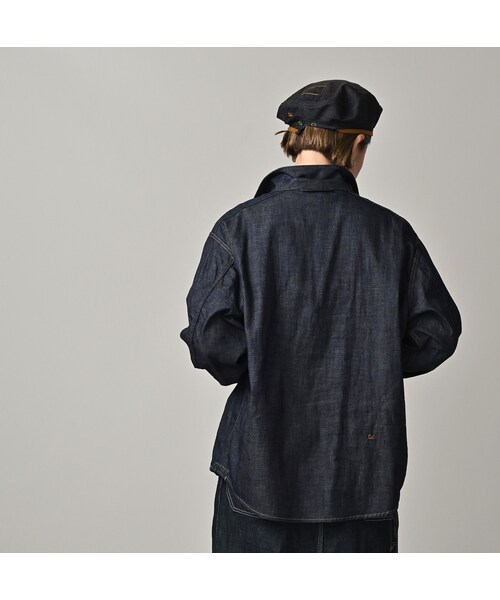 45R（フォーティファイブアール）の「45プチデニムの908ダッファーシャツ（濃）（その他・レディース・79-インディゴ 濃・02-S/04-L）」の7枚目の写真