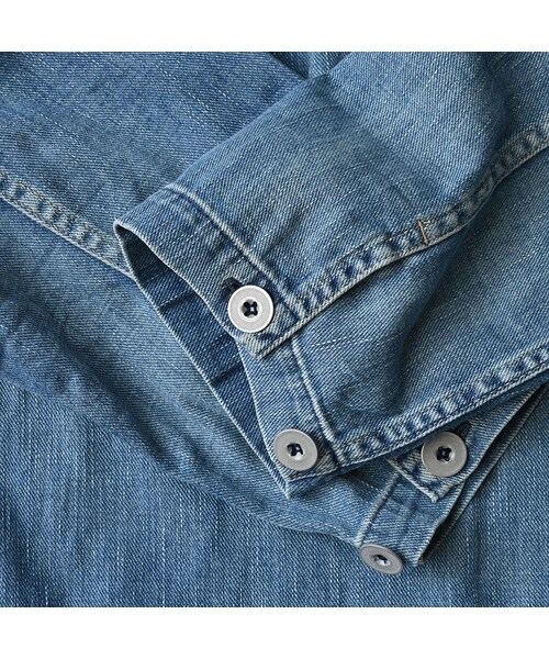 45R（フォーティファイブアール）の「45プチデニムのブッシュシャツ（加工）（その他・メンズ・76-インディゴ 淡/78-インディゴ 焦・03-M/04-L）」の22枚目の写真