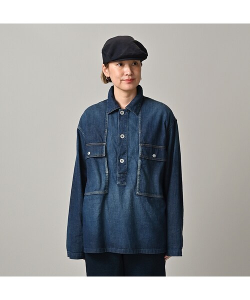 45R（フォーティファイブアール）の「45プチデニムのブッシュシャツ（加工）（その他・メンズ・76-インディゴ 淡/78-インディゴ 焦・03-M/04-L）」の9枚目の写真
