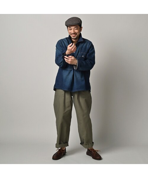 45R（フォーティファイブアール）の「45プチデニムのブッシュシャツ（加工）（その他・メンズ・76-インディゴ 淡/78-インディゴ 焦・03-M/04-L）」の5枚目の写真