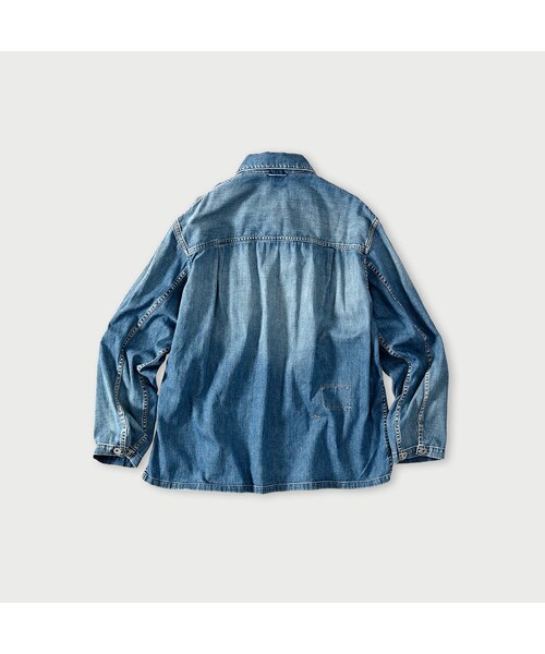 45R（フォーティファイブアール）の「45プチデニムのブッシュシャツ（加工）（その他・メンズ・76-インディゴ 淡/78-インディゴ 焦・03-M/04-L）」の3枚目の写真