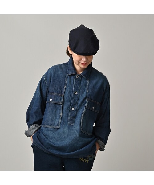 45R（フォーティファイブアール）の「45プチデニムのブッシュシャツ（加工）（その他・メンズ・76-インディゴ 淡/78-インディゴ 焦・03-M/04-L）」の6枚目の写真