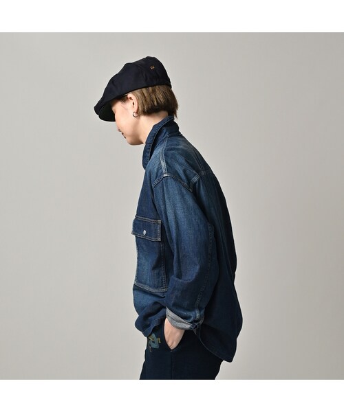 45R（フォーティファイブアール）の「45プチデニムのブッシュシャツ（加工）（その他・メンズ・76-インディゴ 淡/78-インディゴ 焦・03-M/04-L）」の7枚目の写真