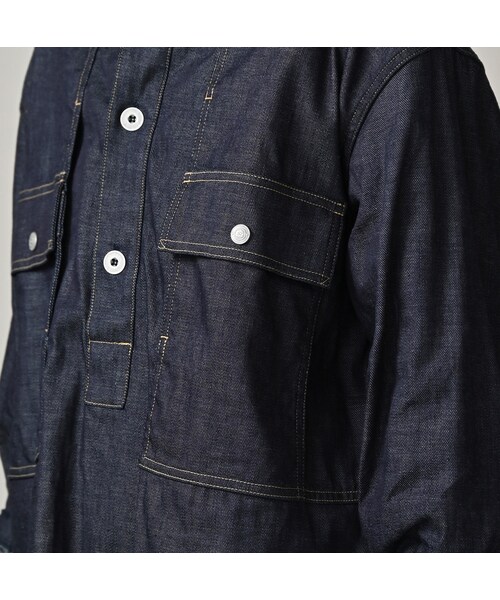 45R（フォーティファイブアール）の「45プチデニムのブッシュシャツ（濃）（その他・メンズ・79-インディゴ 濃・03-M/04-L/05-XL）」の12枚目の写真