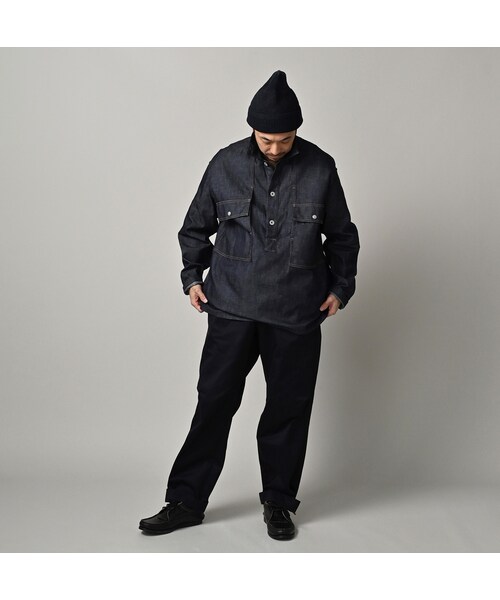 45R（フォーティファイブアール）の「45プチデニムのブッシュシャツ（濃）（その他・メンズ・79-インディゴ 濃・03-M/04-L/05-XL）」の4枚目の写真