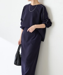 COLLAGE GALLARDAGALANTE（コラージュガリャルダガランテ）の「【きちんとシーンに活躍◎】ビーズラインカットセットアップ/セレモニー（ワンピース）」