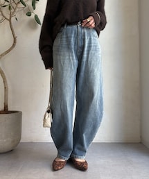 DouDou（ドゥドゥ）の「【WEB限定】裏起毛デニム（デニムパンツ）」