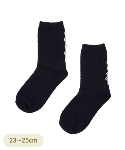 3coins(3coins)の「毛玉になりにくいバックラメメロウソックス(ソックス/靴下・レディース・チャコールグレー/アイボリー/その他/ブラック・FREE)」の3枚目の写真