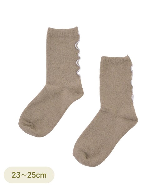 3coins(3coins)の「毛玉になりにくいバックラメメロウソックス(ソックス/靴下・レディース・チャコールグレー/アイボリー/その他/ブラック・FREE)」の4枚目の写真