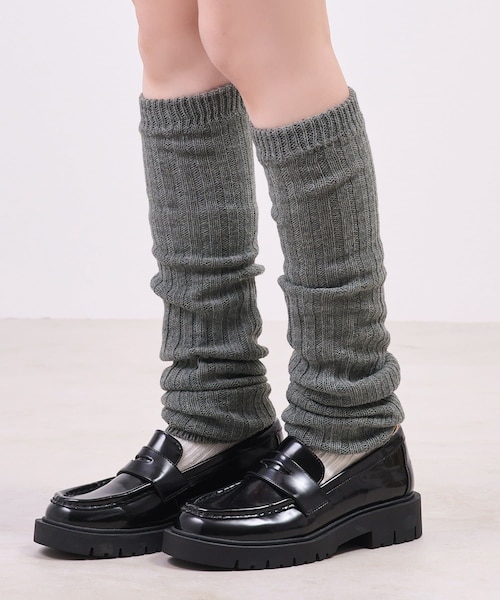 3coins（3coins）の「リブレッグウォーマー（レッグウォーマー・レディース・ホワイト/ブラック/グレー/チャコールグレー・FREE）」の4枚目の写真