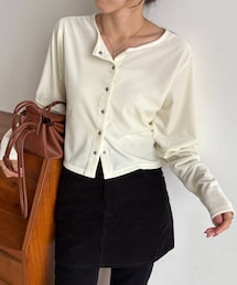 CAPRICIEUX LE'MAGE（カプリシューレマージュ）の「【HAPPY BAG対象】ベロアカーディガン（Tシャツ/カットソー）」