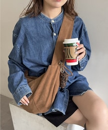 Lattice | 2WAYギャザースエードバッグ(ハンドバッグ)