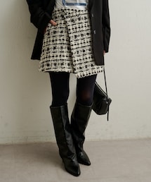 Omekashi（オメカシ）の「【セットアップ着用可能◎】ツイードラップスカート（スカート・レディース）」