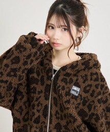 pairmanon（ペアマノン）の「総柄ボアブルゾン（ジャケット/アウター）」