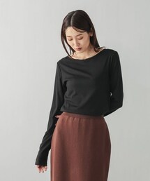 GLOBAL WORK（グローバルワーク）の「Fffit エフィット/リブボートネック長袖T/612403（トップス）」