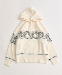 OLIVE des OLIVE | ジャガードフードニット(トップス)