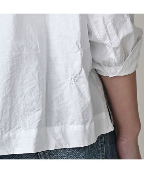 45R（フォーティファイブアール）の「スーピマバチストのカットワークブラウス（その他・レディース・02-シロ・02-M/03-L）」の9枚目の写真