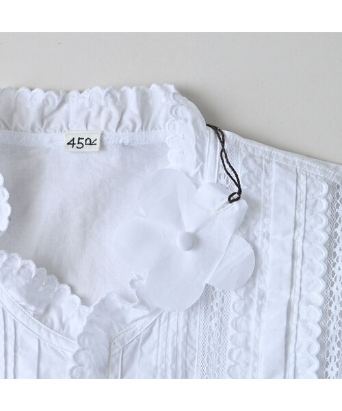 45R（フォーティファイブアール）の「スーピマバチストのカットワークブラウス（その他・レディース・02-シロ・02-M/03-L）」の16枚目の写真