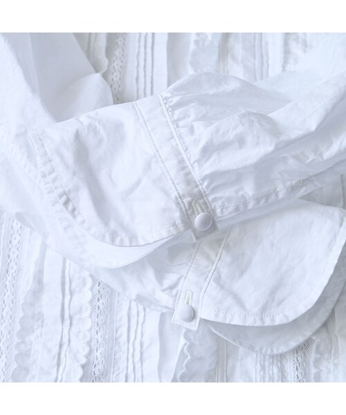 45R（フォーティファイブアール）の「スーピマバチストのカットワークブラウス（その他・レディース・02-シロ・02-M/03-L）」の15枚目の写真