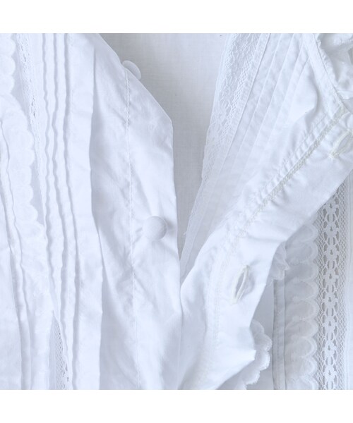 45R（フォーティファイブアール）の「スーピマバチストのカットワークブラウス（その他・レディース・02-シロ・02-M/03-L）」の14枚目の写真