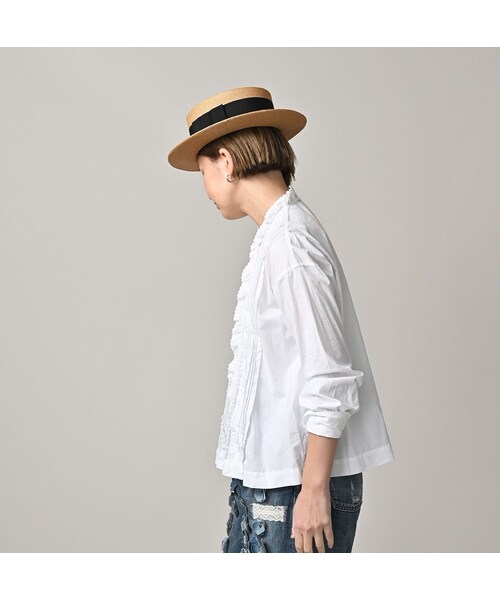 45R（フォーティファイブアール）の「スーピマバチストのカットワークブラウス（その他・レディース・02-シロ・02-M/03-L）」の5枚目の写真