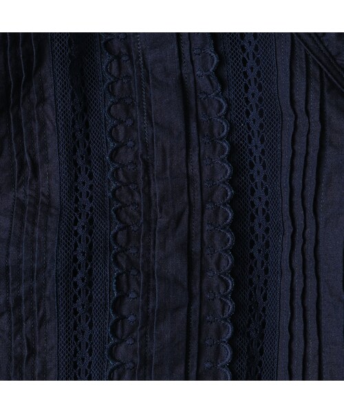 45R（フォーティファイブアール）の「スーピマバチストカットワークのブラウス（インディゴ）（その他・レディース・73-インディゴ・02-M/03-L）」の14枚目の写真