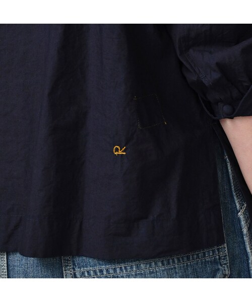 45R（フォーティファイブアール）の「スーピマバチストカットワークのブラウス（インディゴ）（その他・レディース・73-インディゴ・02-M/03-L）」の10枚目の写真