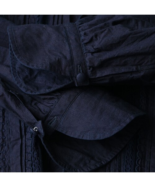 45R（フォーティファイブアール）の「スーピマバチストカットワークのブラウス（インディゴ）（その他・レディース・73-インディゴ・02-M/03-L）」の16枚目の写真