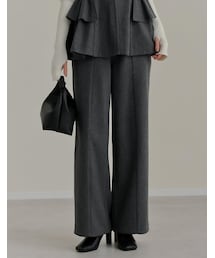 Re:EDIT（リエディ）の「ウールライクピンタックストレートパンツ - パンツ通販 | 人気レディースファッション - Re:EDIT（リエディ）（その他・レディース）」