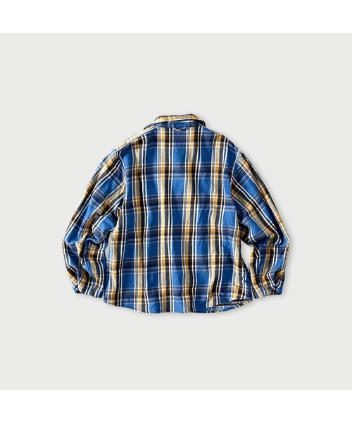 45R（フォーティファイブアール）の「ざっくりインドネルの908ダッファ－シャツ（その他・レディース・52-アカ×グレー/72-ブルー×ベージュ/81-ブラウン×サックス・02-S/04-L）」の4枚目の写真