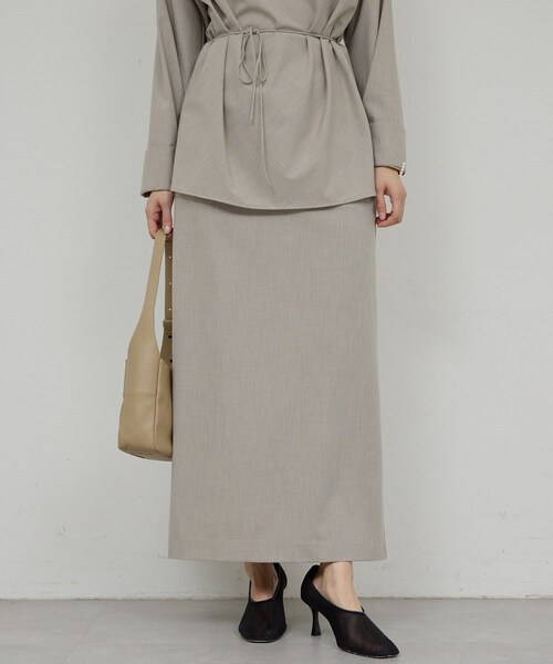GALLARDAGALANTE（ガリャルダガランテ）の「【セットアップ対応】タイトスカート（スカート・レディース・チャコールグレー/ライトベージュ・0/1）」の2枚目の写真