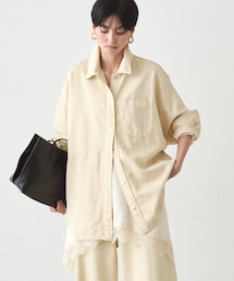 LOUNGEDRESS | スウィッチカラーデニムシャツ/イエロー(トップス)