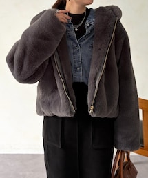 Chez toi（シェトワ）の「ファー×ムートンジャケット（ジャケット/アウター・レディース）」